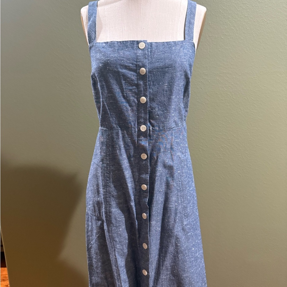 Madewell Navy midi length sun dress